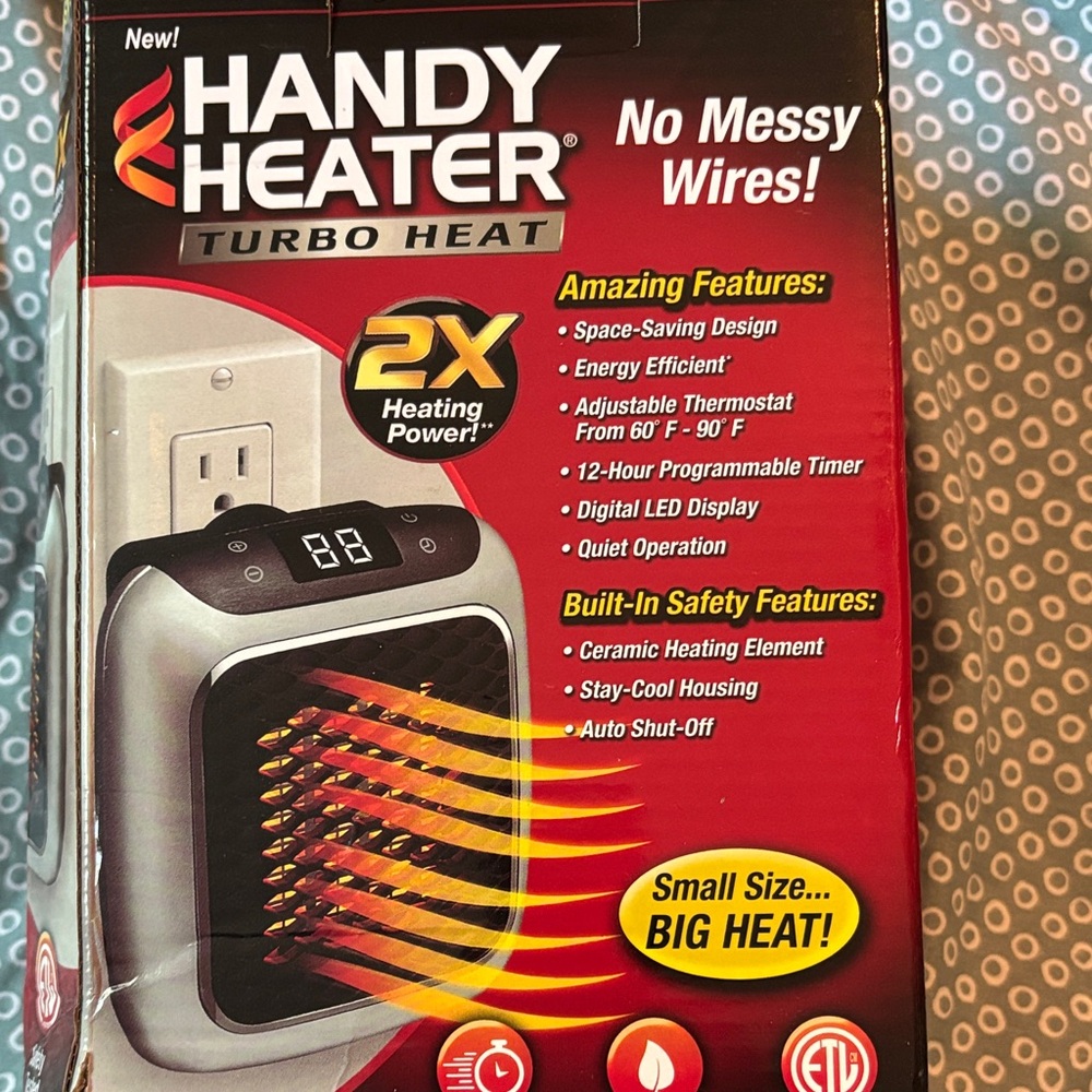 Handy Heater Turbo Heat - Black and Silver